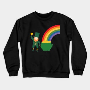 Pot Of Gold At The End Of A Rainbow Crewneck Sweatshirt